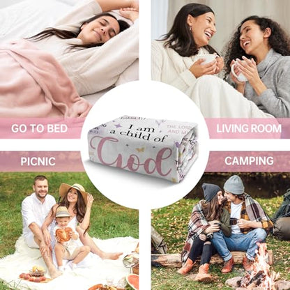 Baptism Gifts for Girl, Christian Blanket, Teen Girl Gifts Trendy Stuff - color: Purple, size: 50*60IN