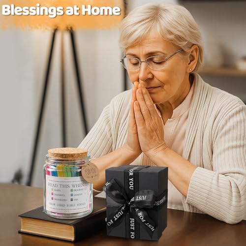 Bible Verse Jar, Read Me When Bible Verses Jar, Christian Gifts for Women - color: Classic colors