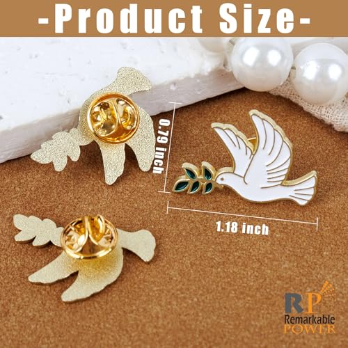 25 Pack Dove Brooch Pin Women Man Shirt Dress Coat Decoration Party