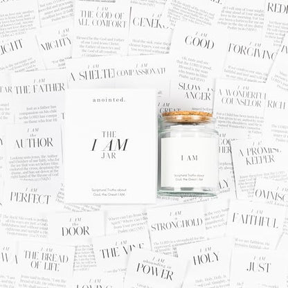 anointed. The Great I AM Jar | 60+ Bible Verse Cards, Christian Women Gift