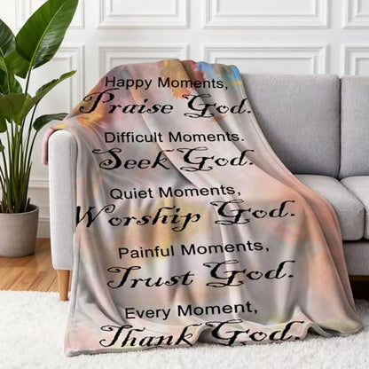 Christian Faith Inspirational Soft Throw Blanket - Religious and Spiritual Gift for Women/Men, Adults/Kids - Personalized 40"x60" - color: Bible1, size: 40" x 60"