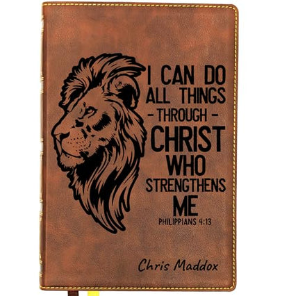 Personalized NKJV Bible, Custom Holy Bible, New King James Version (Lion of Strength) - style: Lion of Strength