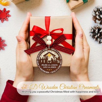 D4DREAM Religious Christmas Ornaments Wooden 3D - color: A03