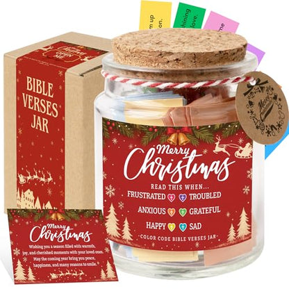 Christmas Bible Jar - color: Christmas Bible Jar Red