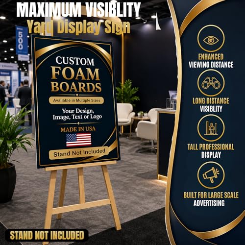 Custom Poster Boards by BCB Print | Personalized Foam Display Sign | Lightweight Durable Presentation Board | Premium Graphic Printing | Made in USA | 24x36 inch (Stand not Included) - color: Foam Board