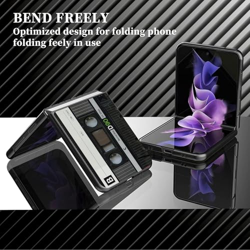 for Samsung Galaxy z flip 7 Case Old Cassette Tape Design,Slim Fit Lightweight Hybrid Hard PC PU Leather Folding Phone Cover for Z Flip 7 6.9" - color: Old Cassette Tape