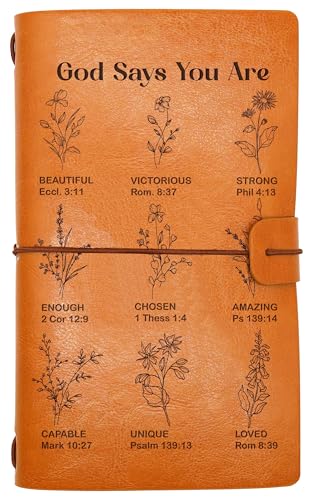 ZVMIS God Says You Are-Christian Bible Verse Floral Bible Verse Gift-Inspirational Christmas Birthday Journal Gift-Affirmations Refillable Travel Photo Diary Journal - style: 36-god says you