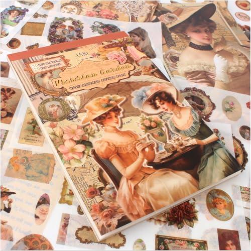 Victorian Ephemera Book, 50 Sheets Vintage Stickers & Papers - color: 50 Victorian Sticker Book