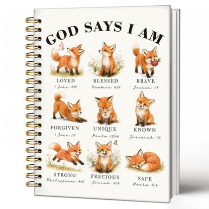 Fox Gifts Cute Christian Notebook Bible Journal for Women Girls - color: Fox Christian -(A5)