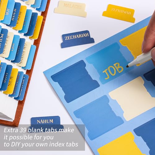 Laminated Bible Tabs for Women Men, Starry Night, with Alignment Ruler - style: Gold Foil Starry Night