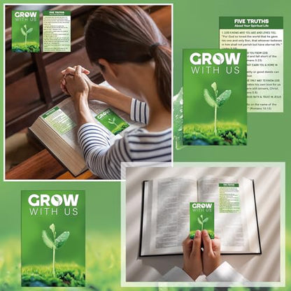 200 Pcs Gospel Tracts Salvation Cards,Grow with Us - style: Grow with Us
