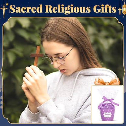 HAPPYPOP Christian Gifts - Christian Faith Religious Gifts, Jesus Socks for Christian - color: Praying Purple