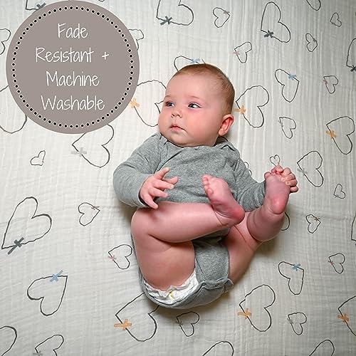 LollyBanks Muslin Swaddle Blanket, 47 x 47 in, Newborn Receiving Blanket - color: The Love of Christ