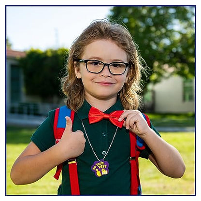 Soaoo 24 Pcs Student Incentives Dog Tags Necklace with Metal Chains