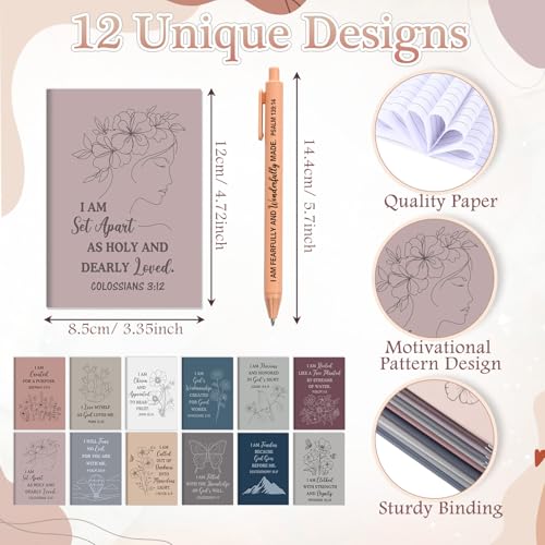 Mooliwe 24 Pcs Affirmation Notebooks Pens Bulk Gifts, Gratitude,Prayer - style: Prayer