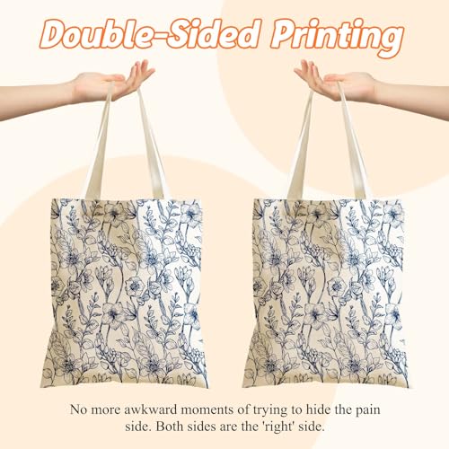 Aesthetics Canvas Tote Bag - Art Design Gift for Women, Reusable Purse Tote Bag with Inner Zip Pocket - style: Blue Toilet