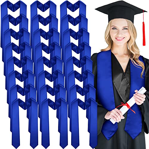 Geyoga 24 Pcs Graduation Stole Bulk Sublimation Blank 70 in - color: Blue