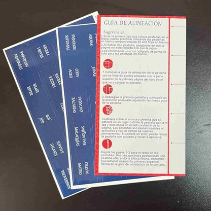 Spanish Laminated Bible Tabs, pestañas para biblia en español, Reposition Large Print Stickers, Easy to Read and Apply Bible Tabs for Women and Man (Spanish Blue) - color: Spanish Blue