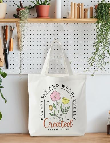 Bible Bags for Women, Christian Tote Bag, Gifts for Christian Women - color: Floral