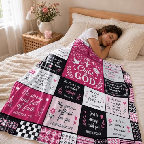 Christian Faith Blanket 50×60in Bible Verse Throw Blanket for Women - color: Christian Blanket-04