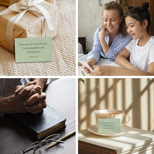 Bible Verse Cards, 60 Scripture Cards with Bible Verses - color: Sage Green