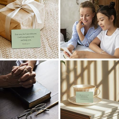 Bible Verse Cards, 60 Scripture Cards with Bible Verses - color: Sage Green