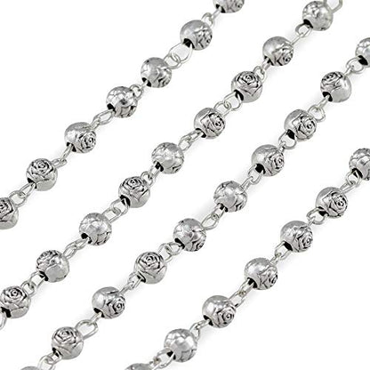 Catholic Rosary Beads with Metal Keepsake Gift Box Set - color: Lourdes Blue