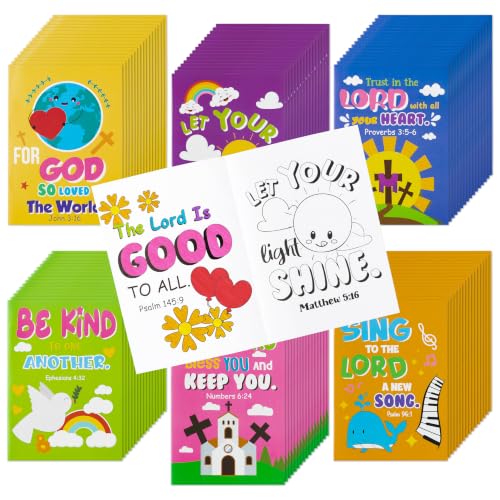 Dvbonike 96Pcs Bible Coloring Books Religious Theme DIY Color-in Pages - color: A-Bible Style ① (96Pcs)