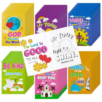 Dvbonike 96Pcs Bible Coloring Books Religious Theme DIY Color-in Pages - color: A-Bible Style ① (96Pcs)