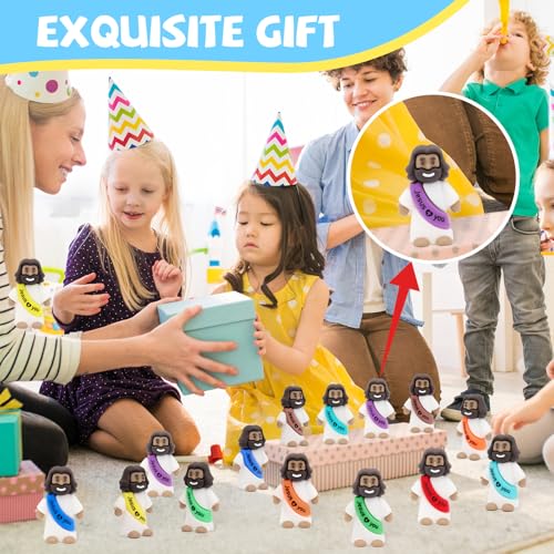 YuDanae 100pcs Brown Mini Jesus Figures, Jesus Loves You Figures for Easter - size: 100pcs