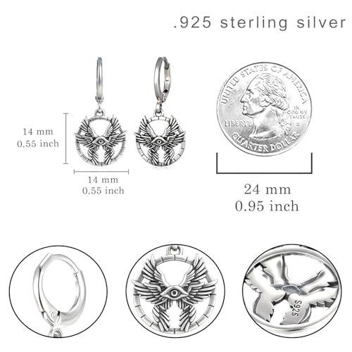 Seraph Earring for Men Women 925 Sterling sliver biblically accurate angels wing earring Religious Gifts for Me