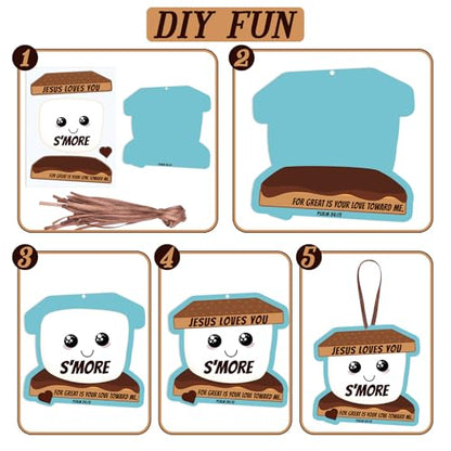 Motipuns 24 Sets Jesus Loves You S'More Ornament Craft Kit,Classic Style - style: Classic Style