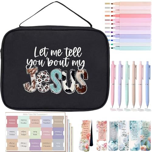 Bible Cover Case for Women & Girls with Journaling Accessories