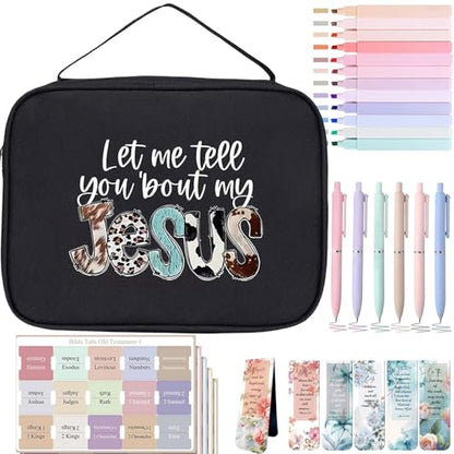 Bible Cover Case for Women & Girls with Journaling Accessories