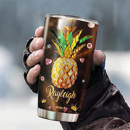 WAZONE Personalized Pineapple Tumbler 20oz 30oz Not Swingers We Just Like Pineapples With Lid Stainless Steel Vacuum Travel Mug Insulated Cup Novelty Funny Things Custom Gifts For Women Girl - color: Pineapple