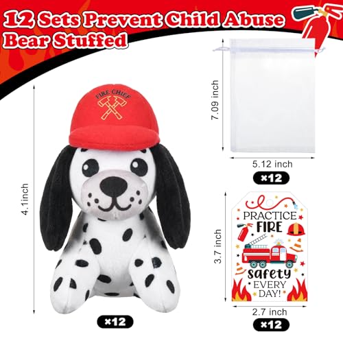 Silipull 18 Pcs Fire Prevention Week Gifts Stuffed Dalmatian Plush - style: Fire Safety Awareness