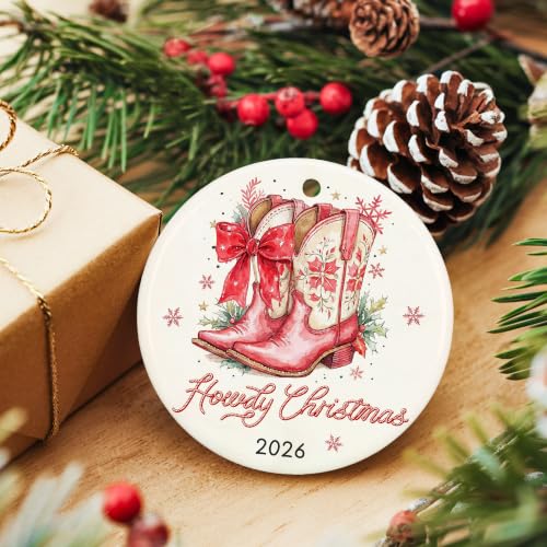 ZAGKOO Cowgirl Boot Ornament - Cowgirl Ornaments for Christmas Tree - color: Cowboy Boot