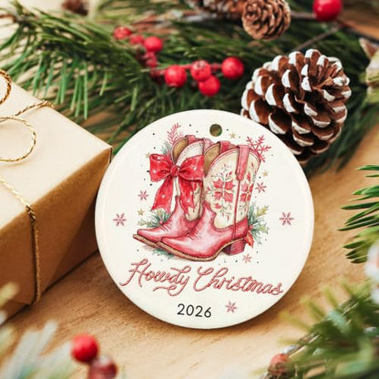 ZAGKOO Cowgirl Boot Ornament - Cowgirl Ornaments for Christmas Tree - color: Cowboy Boot