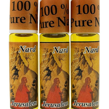 Zuluf Nard Anointing Oil Set of 3 – Holy Land Blessing Oil from Jerusalem Israel, Biblical Prayer & Worship Oil Christian Church Gift for Pastors, Priests, Rabbi & Clergymen