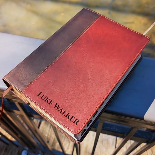 Personalized NLT Life Application Study Bible – Brown/Mahogany LeatherLike | Indexed Thumb Tabs | Third Edition | Custom Engraved Bible | New Living Translation | Red Letter | Over 10,000 Study Notes (Name Only)
