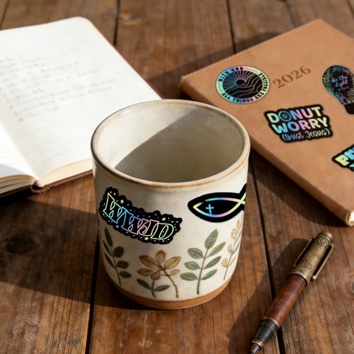 100 PCS Holographic Christian Stickers for Women, Kids, Let's Faith It By Puraesla - Lumina Series - Scripture Religious, Jesus Bible Verse for Journaling & Decor Laptop, Phone, Water Bottle - style: Lumina-100 Let's Faith It