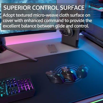 KTRIO Large Gaming Mouse Pad Desk Mat for Gamer, 35.4" x 15.7", Black, XXXL - color: Black Stealth, size: 35.4l x 15.7w Inches