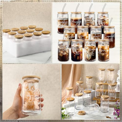 Funnymoom 12 Pcs Christian Gift Bulk 16 oz Bible Glass Cups, Classic - style: Classic