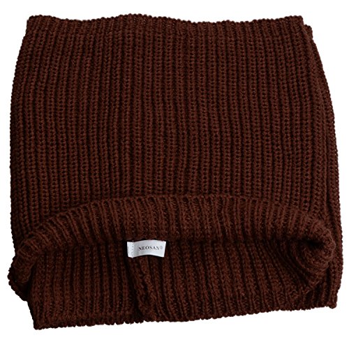 NEOSAN Womens Thick Ribbed Knit Winter Infinity Circle Loop Scarf - color: Coffee