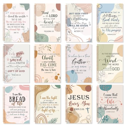 Supervitae 12 Pack Christian Journals Notebooks Gifts for Women,Boho - style: Bohemian
