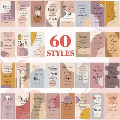 Estune 240 Pcs Bible Verse Cards bulk with Full Scripture, Delicate Style - style: Delicate Style