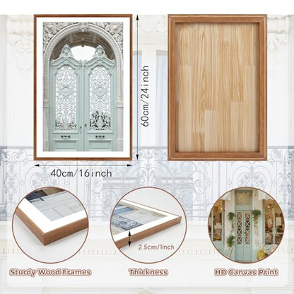 KAlRNE Italian City Pictures European Architecture Wall Art Set-16’’X24’’X3 - color: buildings(medium), size: 16"Lx24"W