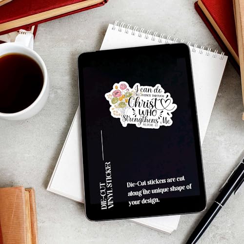 (3Pcs) I Can Do All Things Through Christ Stickers 2" Faith Philippians 4 13 Jesus Bible Verse Decals Christian Waterproof Vinyl Sticker for Laptop Water Bottle Sticker Gifts for Her Him 2 Inches - size: 2 inches