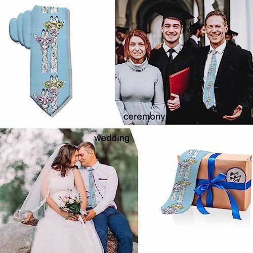 Men's Ties Novelty Tie Necktie for Men Teen Boys Multicolor Tie Party Holiday Thanksgiving Christmas - color: Black Giraffes