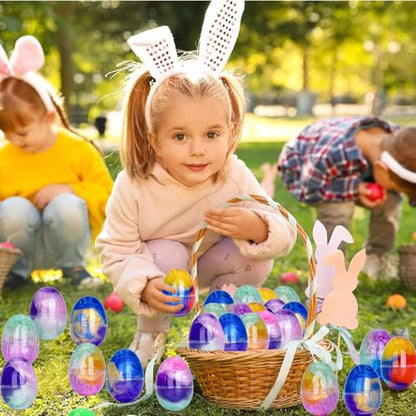 12 Pack Galaxy Slime Easter Eggs - Prefilled Egg Fillers for Kids Boys Girls, Galaxy Slime Kits for Easter Basket Stuffers, Stress Relief Sensory Toys, Easter Egg Hunt Prizes & Party Favors